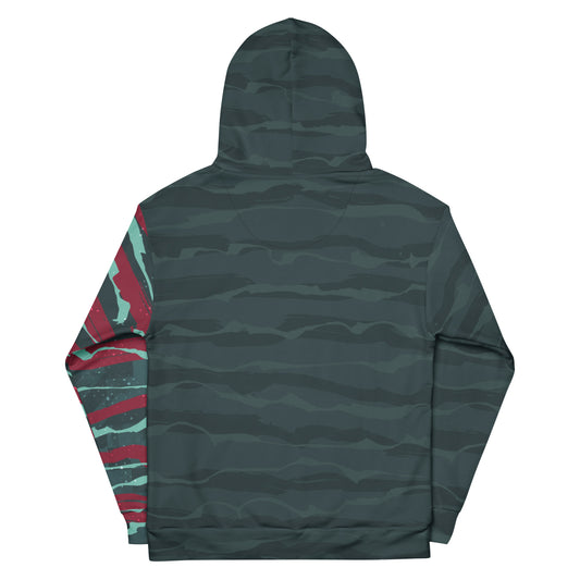 Walter [Tiger Blüd] all-over-print unisex hoodie, back
